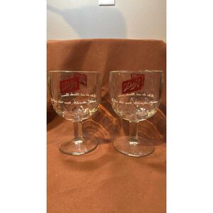 Vintage 1970'S Stemmed Thumbprint Schlitz Goblet / Beer Mug HTF Bar, Man cave